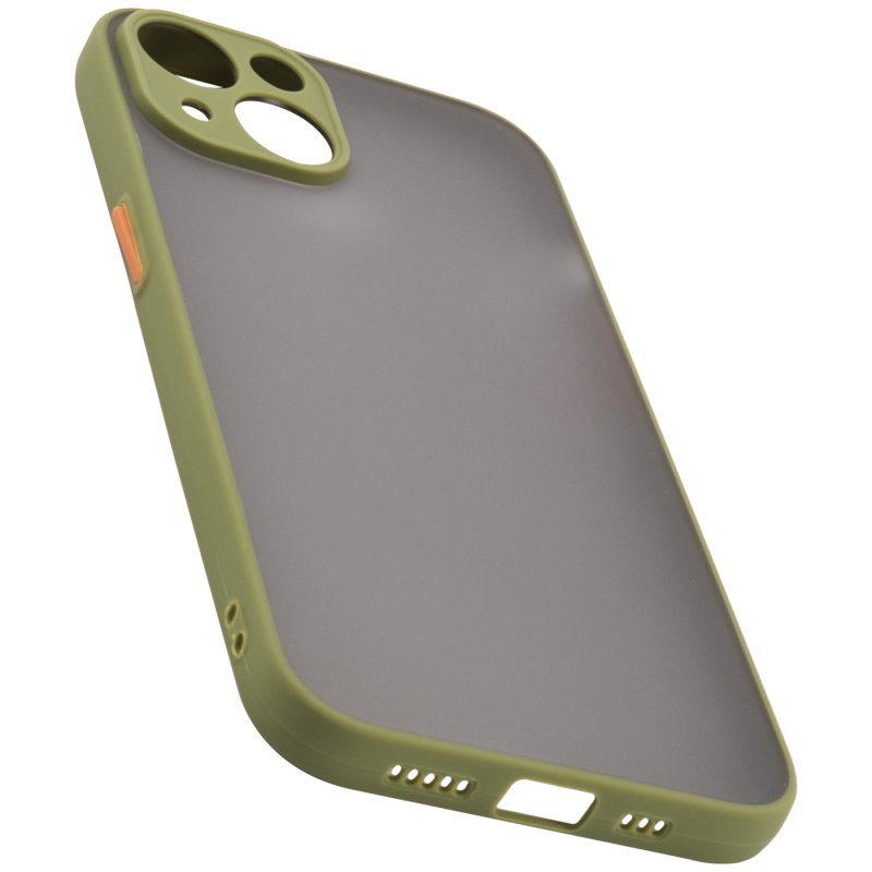 Накладка для_Apple-- iPhone 13_1.003_TPU_UNBRÖKE_с ЗАЩИТОЙ КАМЕРЫ_матовый_зеленый
