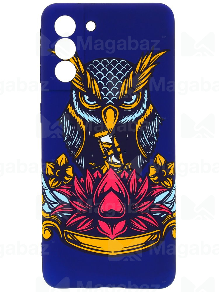 Накладка для_Samsung-- S22 Plus_1.095-1_Helsen_с защитой КАМЕРЫ_животные_J68_сова