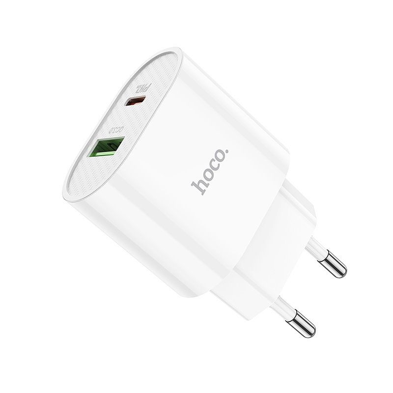УЗУ блок-сеть_выходы USB Type-C 3000 mA/USB 3000 mA_HOCO_C95A_белый