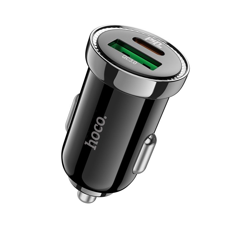 УЗУ_Блок авто_выходы USB Type C 3000 mA/USB 3000 mA_HOCO_Z44_черный
