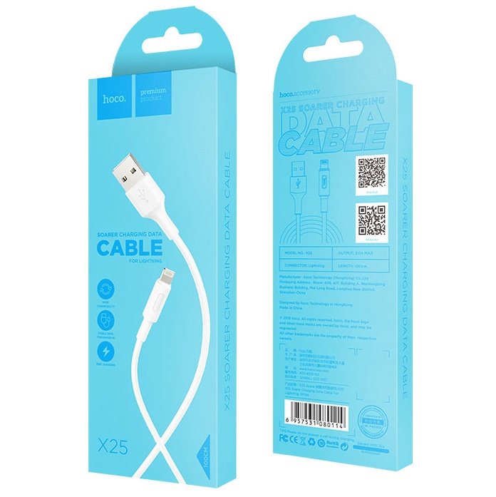 USB-кабель_Apple-- Lightning_HOCO_X25_TPU_белый_1м