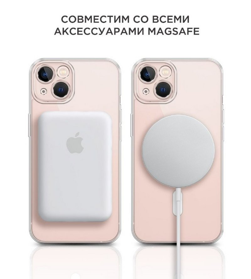 Накладка для_Apple-- iPhone 13 PRO Max_1.1151_PC_Clear Case_MagSafe с АНИМАЦИЕЙ_с БОРТИКОМ в отверст