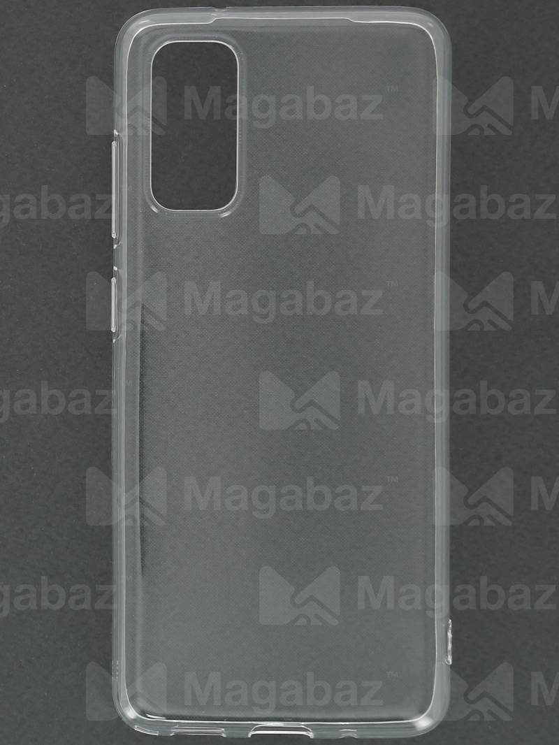 Накладка для_Samsung-- S20_1.146_TPU mp 1mm_с БОРТИКОМ в отверстии камеры_прозрачный_глянцевый