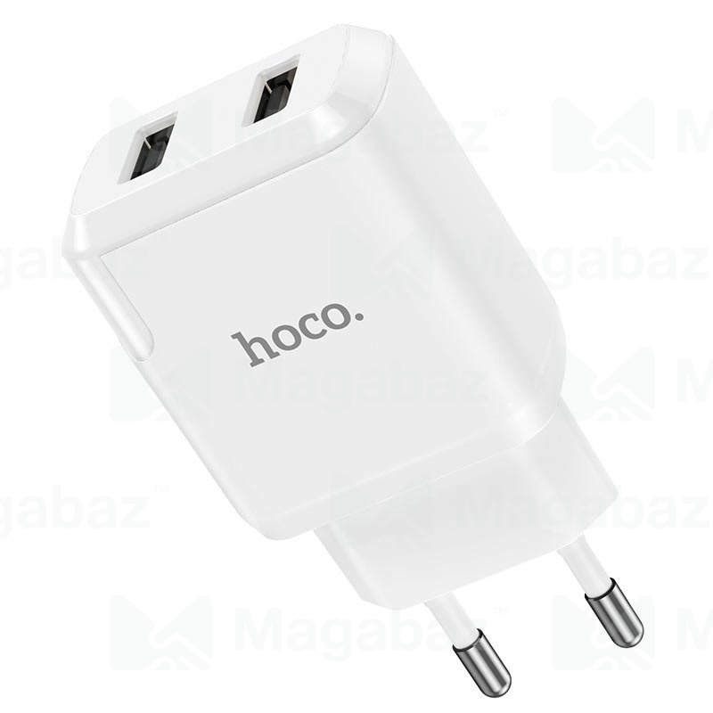 УЗУ блок-сеть_выходы USB 2100 mA/USB 2100 mA_HOCO_N7_белый