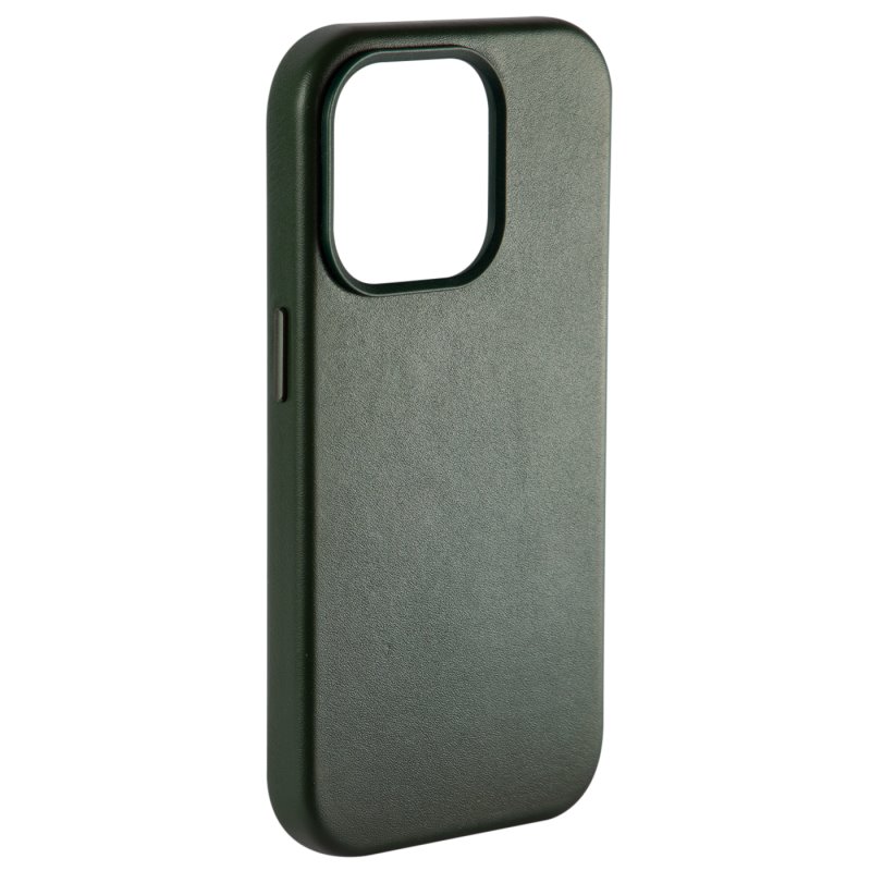 Накладка для_Apple-- iPhone 14 PRO_1.005_Red Line_MagSafe_кожаная_зеленый