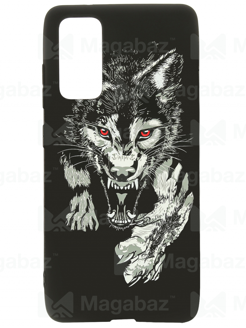 Накладка для_Samsung-- S20 FE_1.095_Luxo_животные_J72_волк нападает
