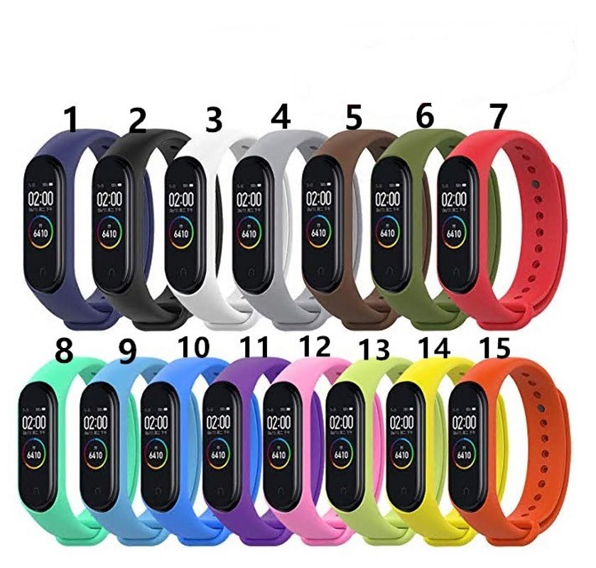 Ремешок на руку для_Xiaomi-- Mi Band 4 * Mi Band 3_No Name_TPU_Вид №2_коричневый_5_тех.пак.