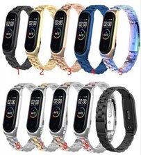 Браслет на руку для_Xiaomi-- Mi Band 4 * Mi Band 3_No Name_металлический_Вид №3_серебристо-бронзовый