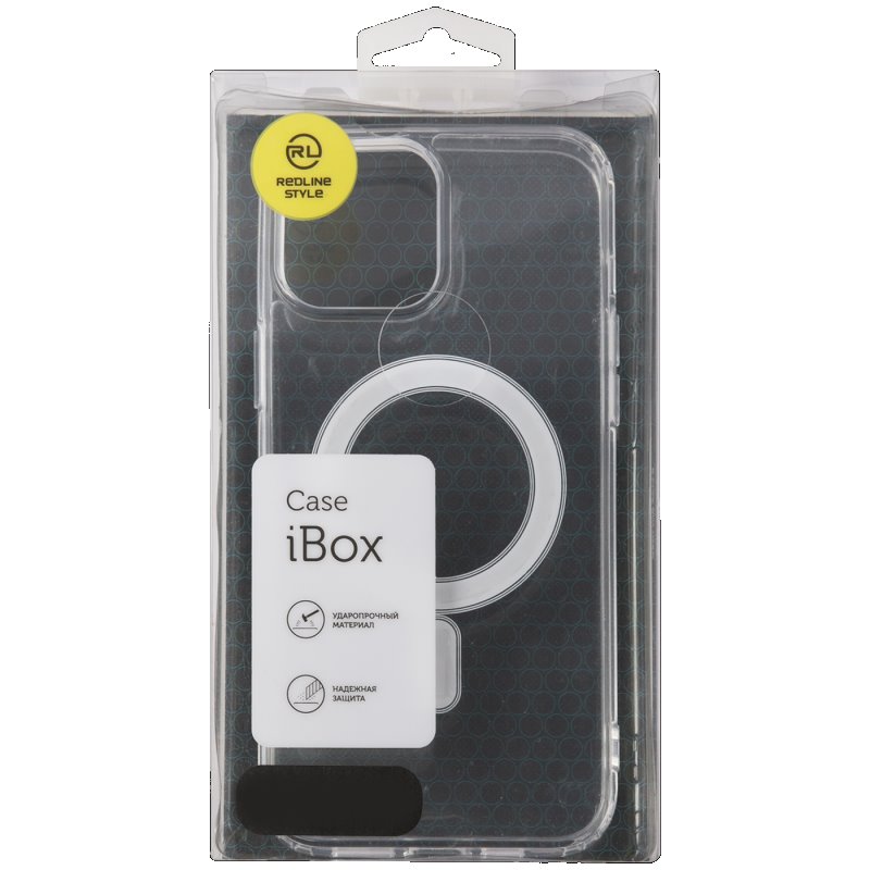 Накладка для_Apple-- iPhone 14_1.1122_Red Line_PC+TPU_MagSafe_прозрачный