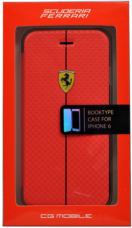 Чехол-книжка для_Apple-- iPhone 6 * 6s_1.310_CG - mobile_Ferrari_PC_Formula One Booktype_красный