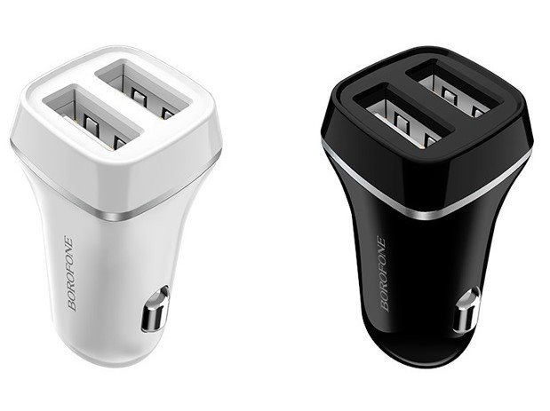 УЗУ_Блок авто_выходы USB 2400 mA/USB 2400 mA_Borofone_BZ2_черный