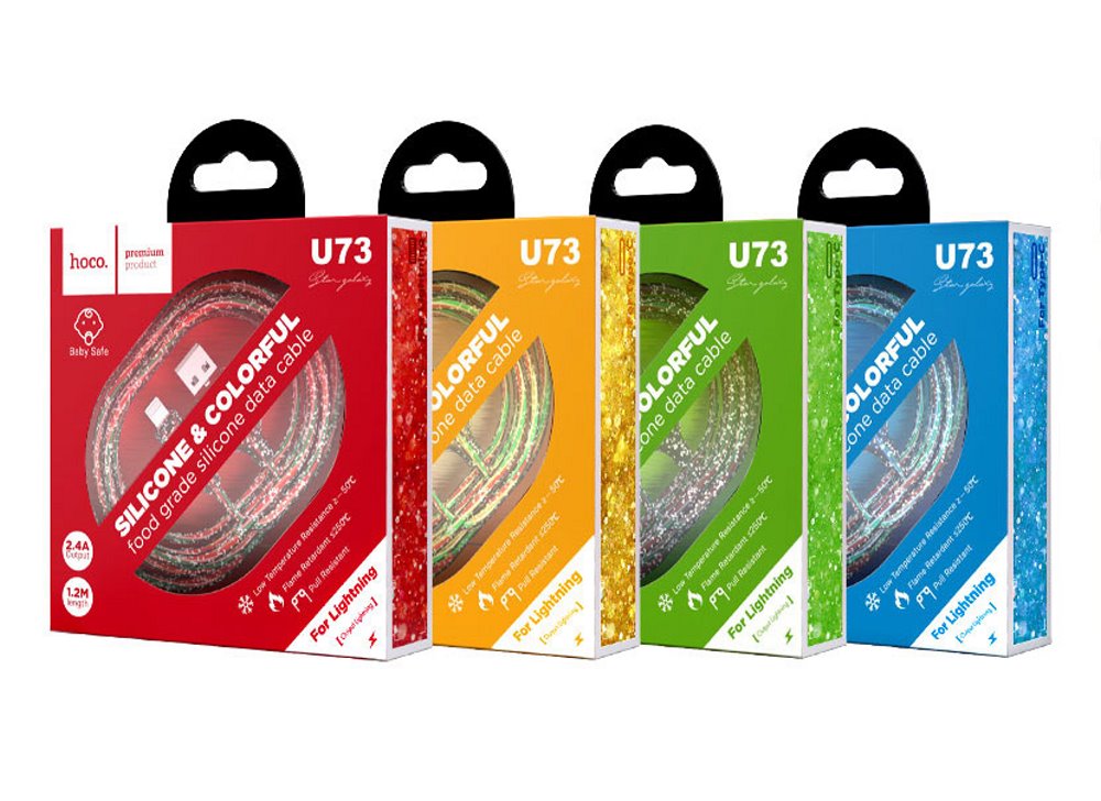 USB-кабель_Apple-- Lightning_HOCO_U73_силиконовый_черный_1,2м