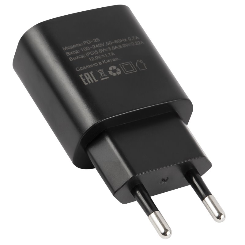 УЗУ блок-сеть_выходы USB Type-C 3000 mA_Red Line_PD-25_черный