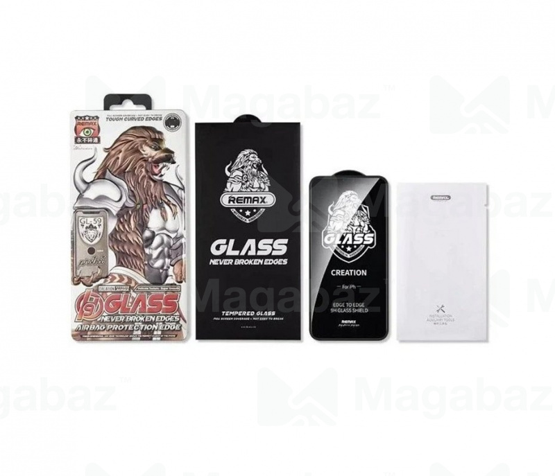 Защита дисплея_Apple-- iPhone 13 mini_2.1541_стекло_Remax_GL-59_черное_ПОЛНЫЙ КЛЕЙ