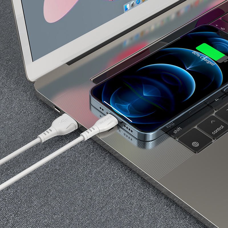 USB-кабель_Apple-- Lightning_Borofone_BX51_TPU_белый_1м