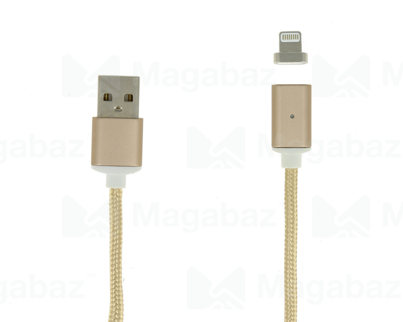 USB-кабель_Apple-- Lightning_Red Line_магнитный_в переплете_золотой_1м