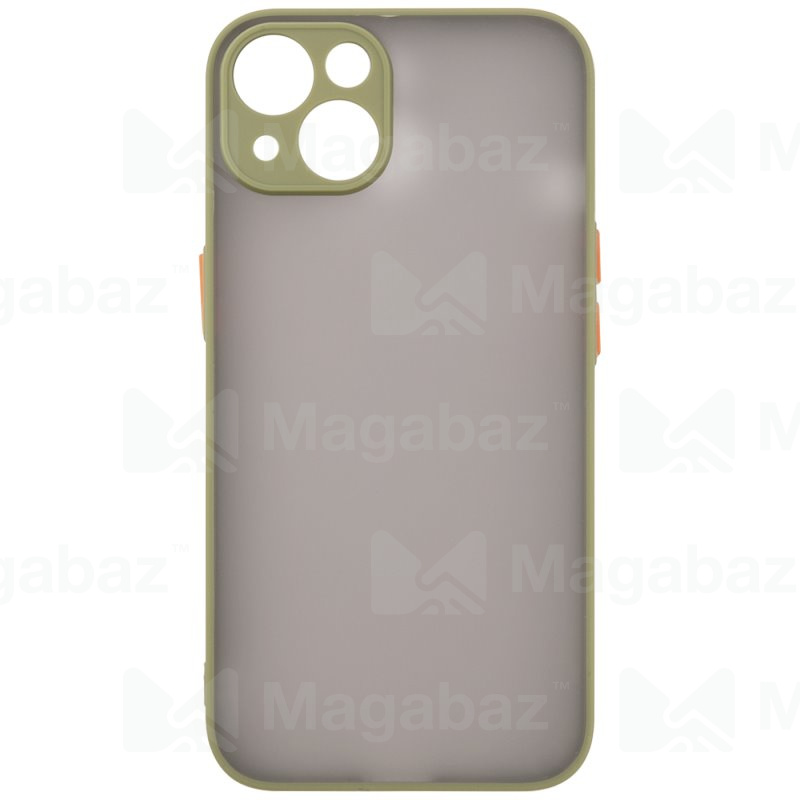 Накладка для_Apple-- iPhone 13_1.003_TPU_UNBRÖKE_с ЗАЩИТОЙ КАМЕРЫ_матовый_зеленый