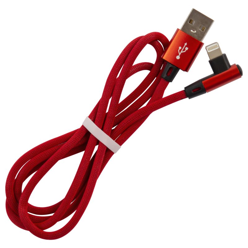 USB-кабель_Apple-- Lightning_Red Line_оплетка_L-образный_красный_1м