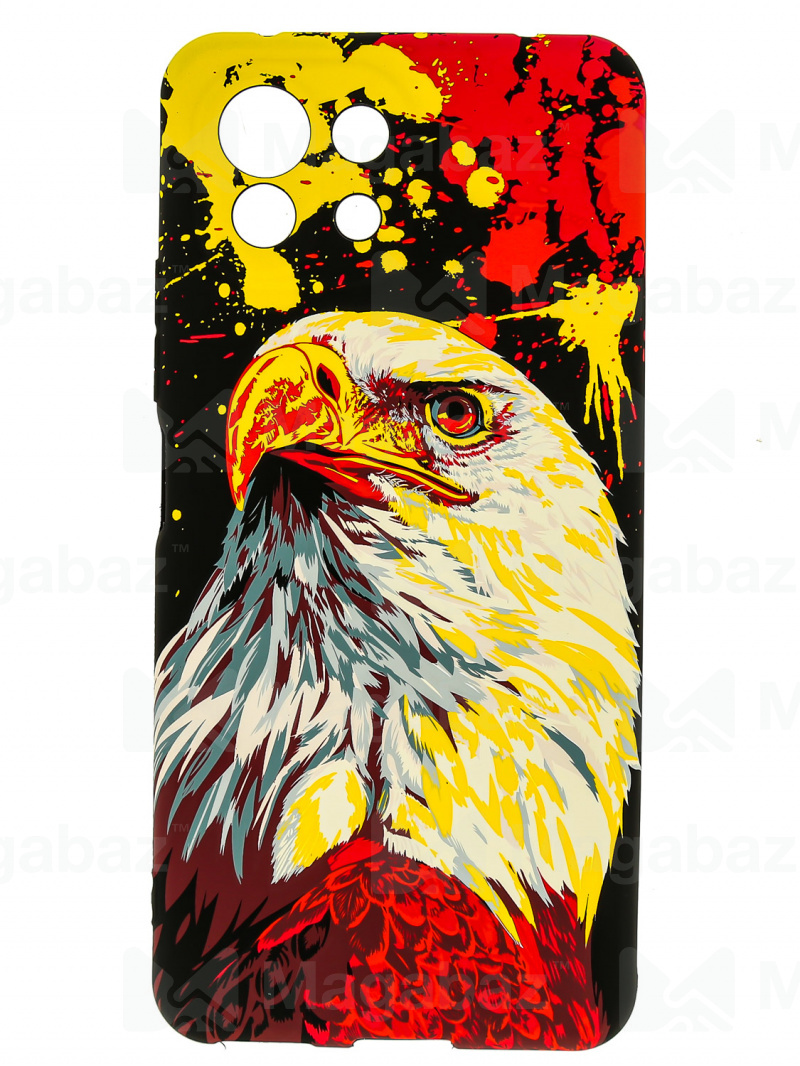 Накладка для_Samsung-- A12 * A12 Nacho * M12_1.095-1_Helsen_с защитой КАМЕРЫ_животные_D7_орёл