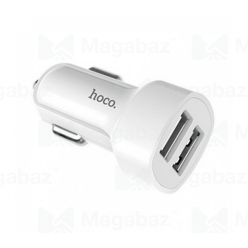 УЗУ_Блок авто_выходы USB 2400 mA/USB 2400 mA_HOCO_Z2A_белый