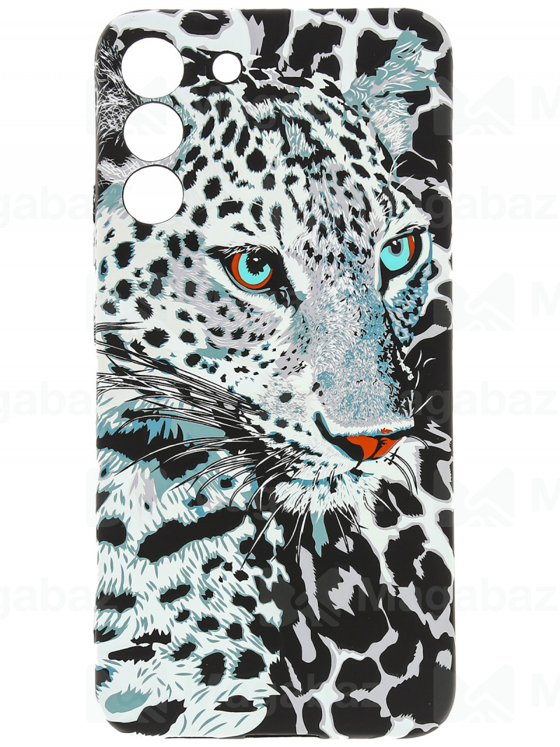 Накладка для_Samsung-- S22 Plus_1.095-1_Helsen_с защитой КАМЕРЫ_животные_D1_рысь