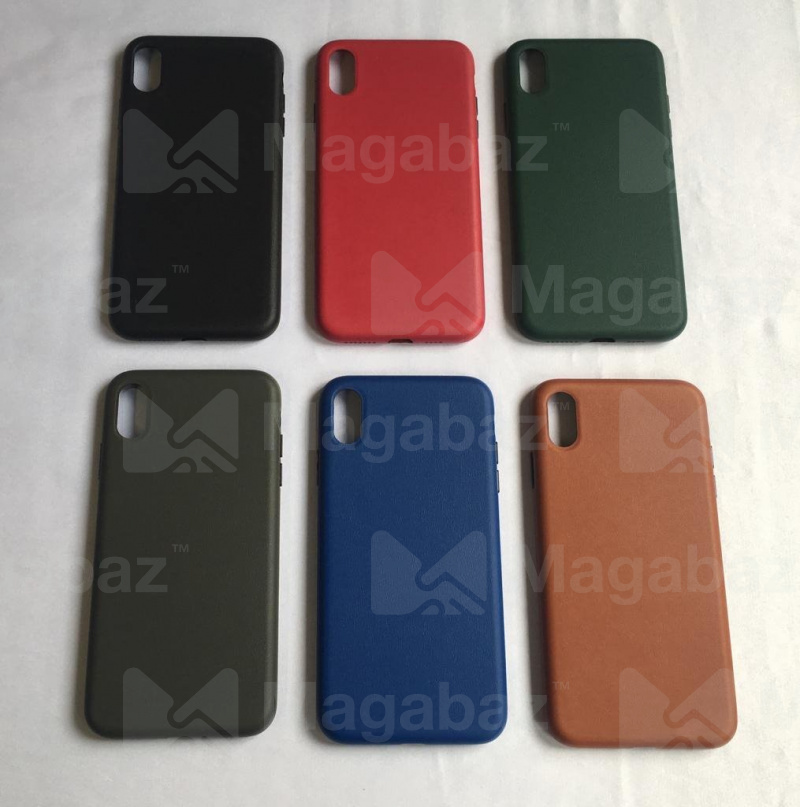 Накладка для_Apple-- iPhone Xr_1.0011_Leather Case_ААА_без логотипа_черная_кожаная