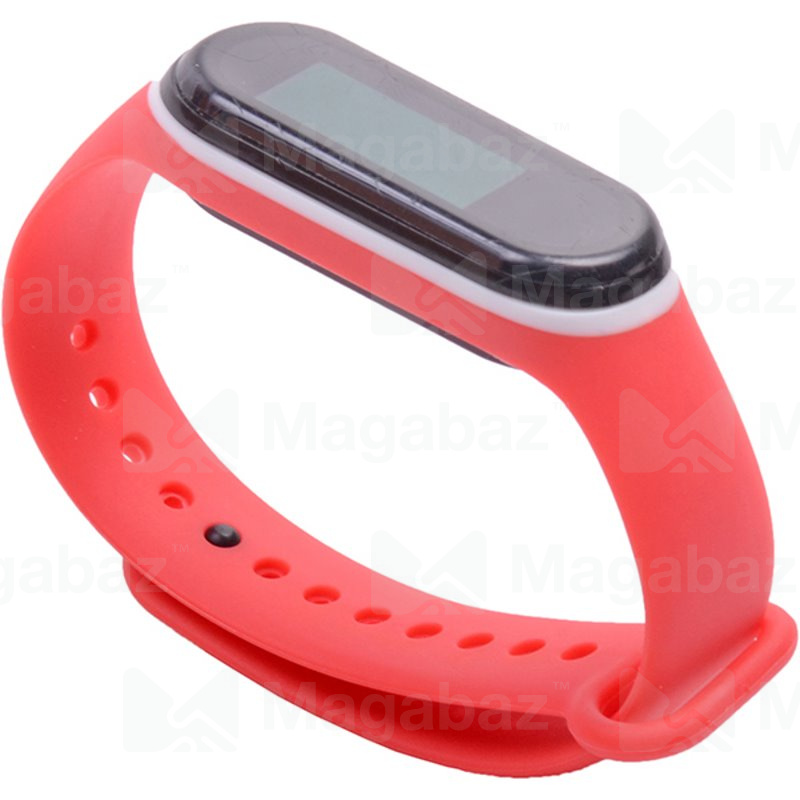 Ремешок на руку для_Xiaomi-- Mi Band 4 * Mi Band 3_No Name_TPU_Вид №1_красный-бело_14_тех.пак.