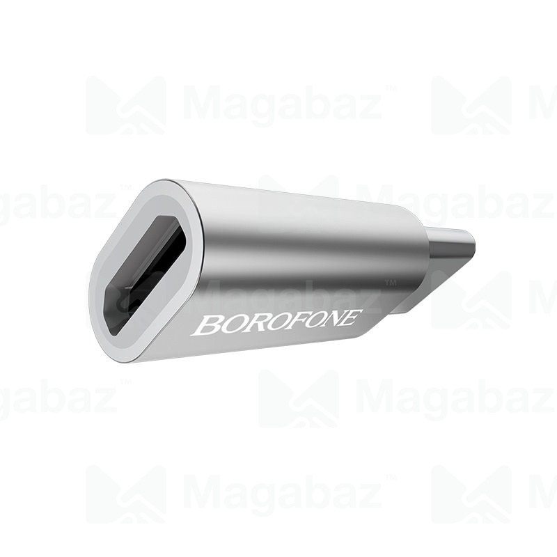 Переходник_OTG_Micro USB - Type C_Borofone_(BV4)_серебристый