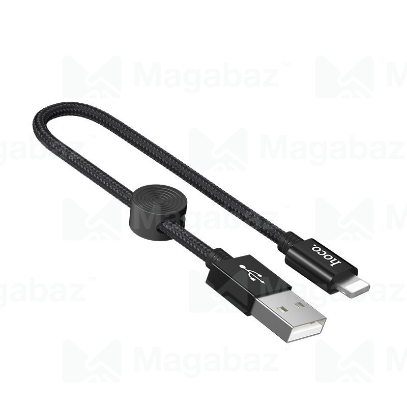 USB-кабель_Apple-- Lightning_HOCO_X35_в переплете_черный_0,25м