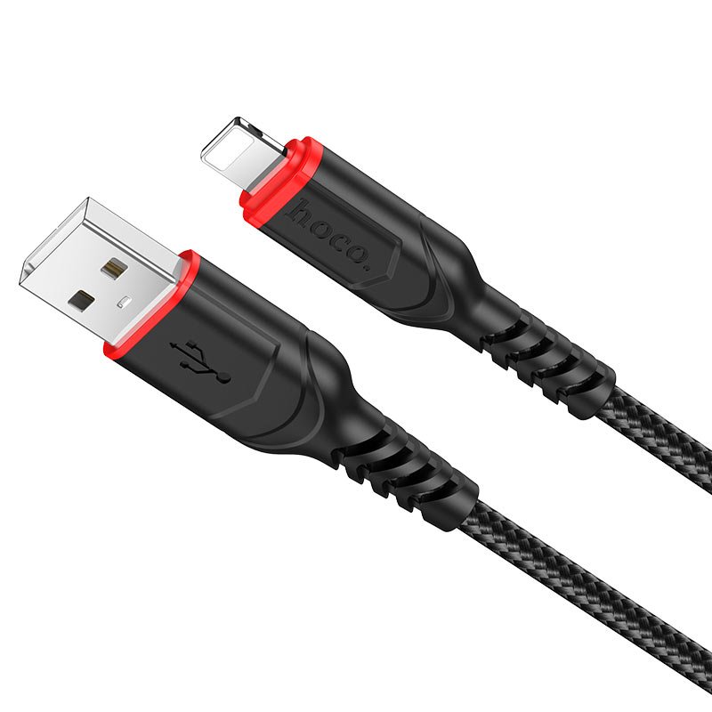 USB-кабель_Apple-- Lightning_HOCO_X59_в переплете_черный_1м