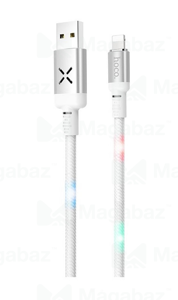 USB-кабель_Apple-- Lightning_HOCO_U63_звуковой сенсор_белый_1,2м