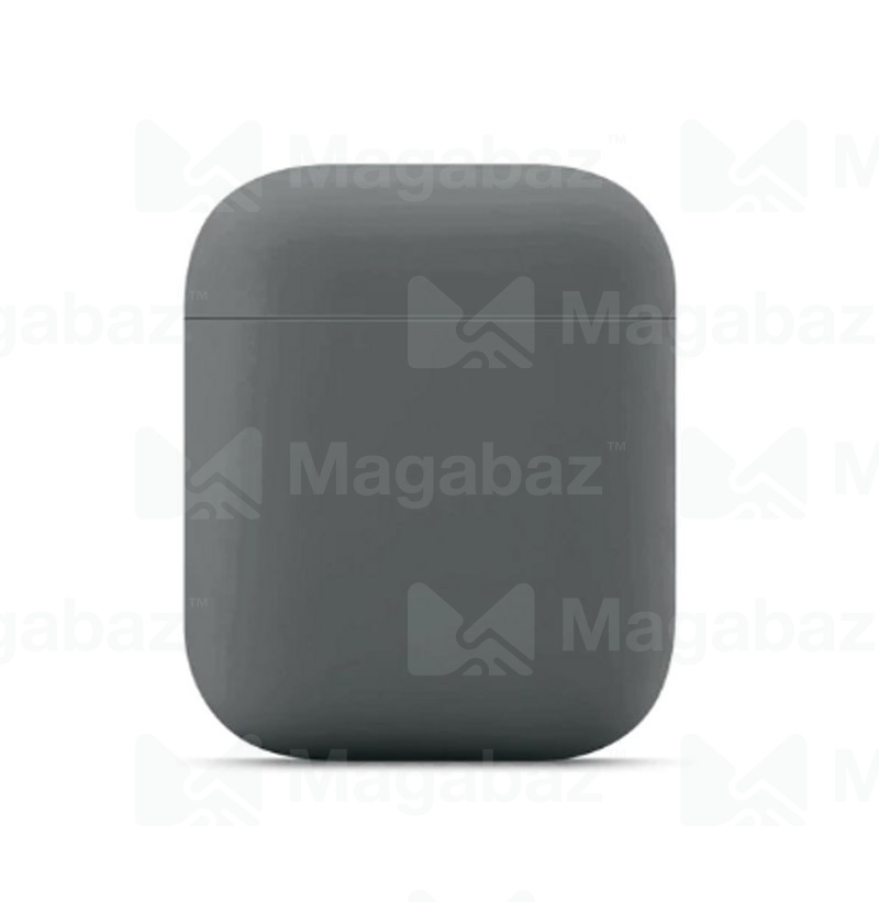 Чехол для наушников_Apple-- AirPods * AirPods 2_Silicone Case_TPU_серый_13