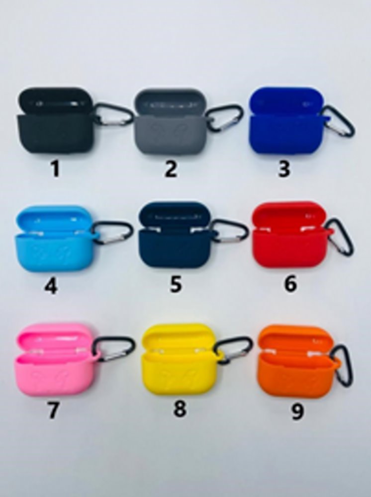 Чехол для наушников_Apple-- AirPods PRO_No Name_TPU_Вид №7_с карабином_синий-темно_5