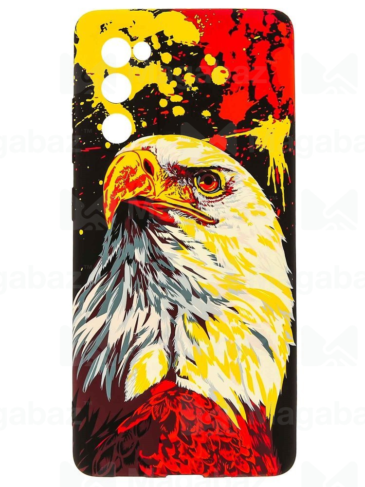 Накладка для_Samsung-- S20 FE_1.095-1_Helsen_с защитой КАМЕРЫ_животные_D7_орёл