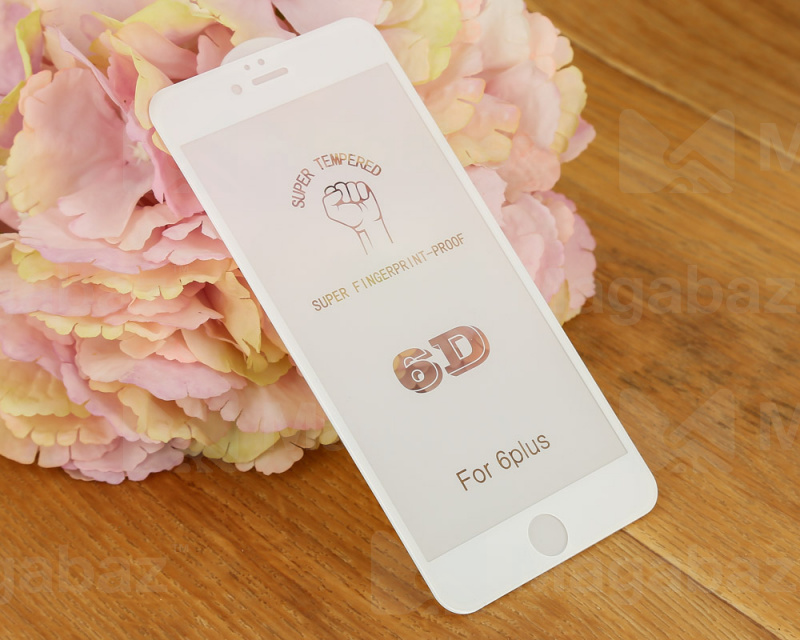 Защита дисплея_Apple-- iPhone 6 Plus * 6s Plus_2.070_стекло_Glass PRO GLUE_Super tempered_6D_белое_т