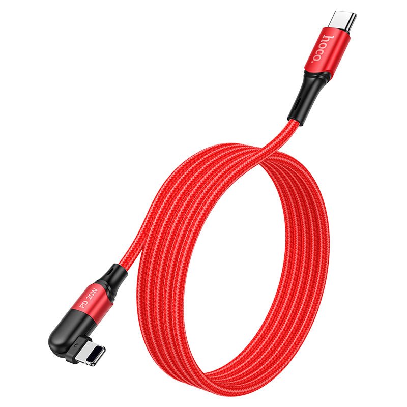 USB-кабель_Apple-- Lightning_HOCO_U100_в переплете_красный_1,2м