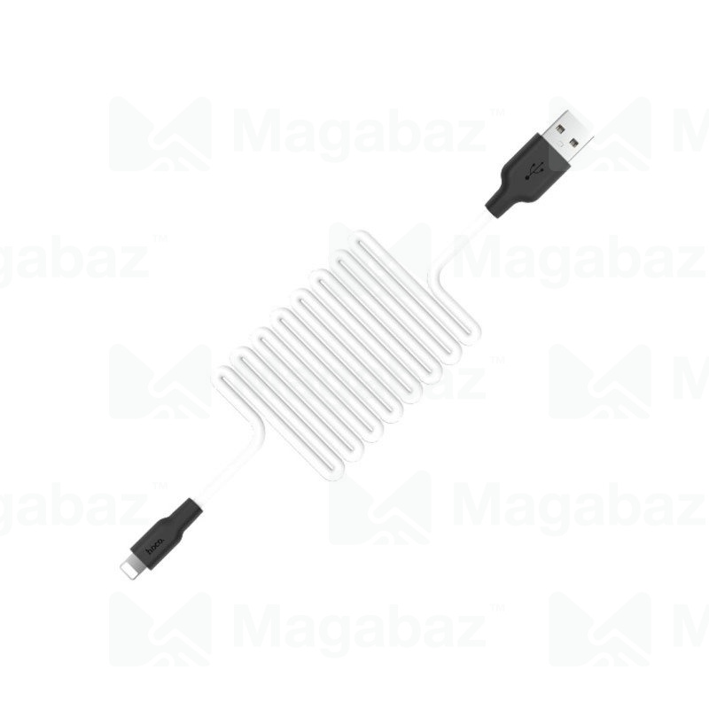 USB-кабель_Apple-- Lightning_HOCO_X21_силиконовый_белый_1м
