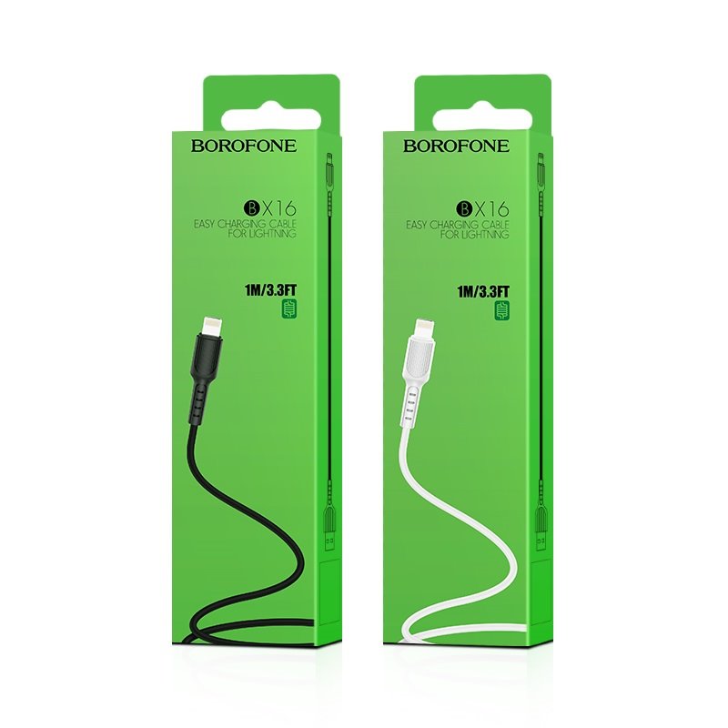 USB-кабель_Apple-- Lightning_Borofone_BX16_TPU_белый_1м