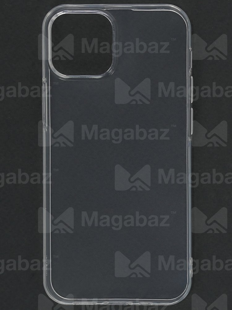 Накладка для_Apple-- iPhone 13 mini_1.146_TPU mp 1mm_с БОРТИКОМ в отверстии камеры_прозрачный_глянце