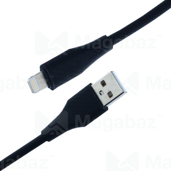 USB-кабель_Apple-- Lightning_HOCO_X32_силиконовый_круглый_черный_1м