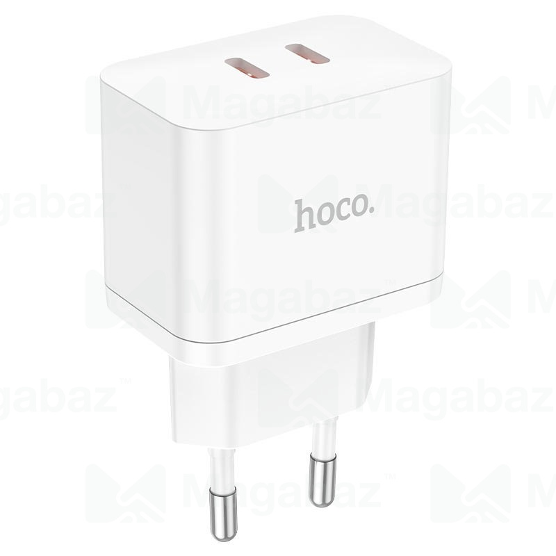 УЗУ блок-сеть_выходы USB Type-C 3000 mA/USB Type-C 3000 mA_HOCO_N29_PD35W_белый