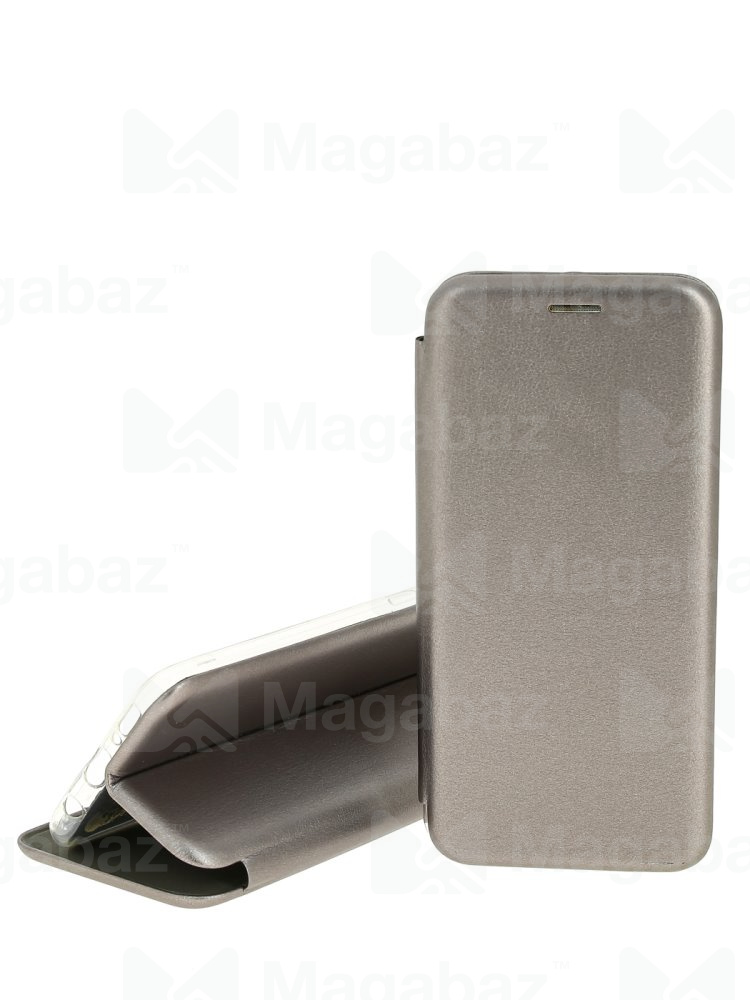 Чехол-книжка для_Samsung-- S10 E_1.345_Fashion Case_на магнитах_с визитницей_графит_тех.пак.