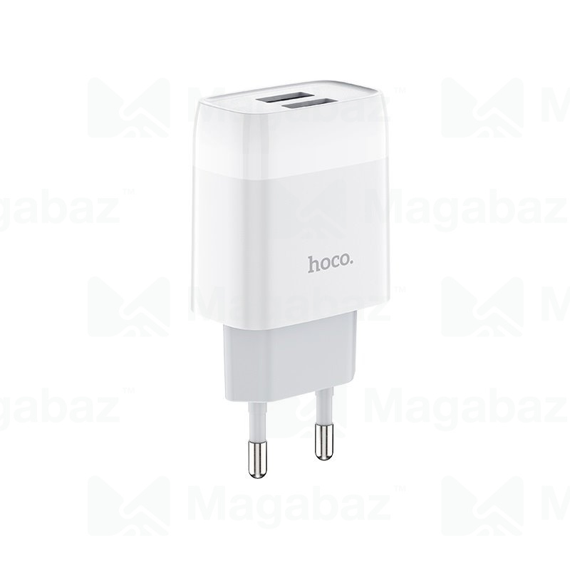 УЗУ блок-сеть_выходы USB 2400 mA/USB 2400 mA_HOCO_C73A_белый