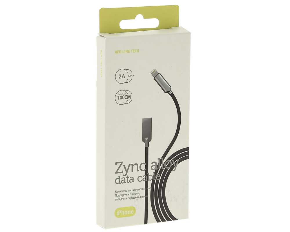 USB-кабель_Apple-- Lightning_Red Line_LX13_в переплете_черный_1м