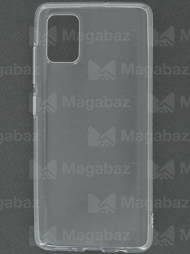 Накладка для_Samsung-- A51/А515F_1.146_TPU mp 1mm_с БОРТИКОМ в отверстии камеры_прозрачный_глянцевый
