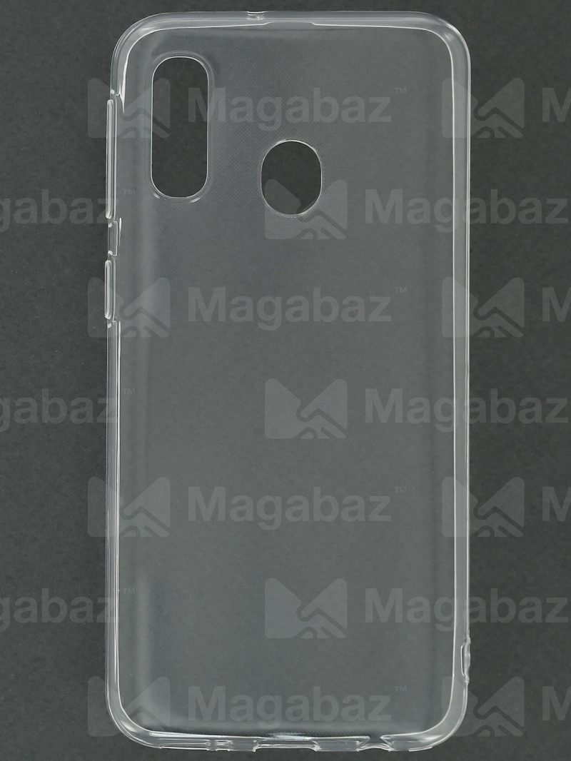Накладка для_Samsung-- A40/SM-A405_1.146_TPU mp 1mm_с БОРТИКОМ в отверстии камеры_прозрачный_глянцев