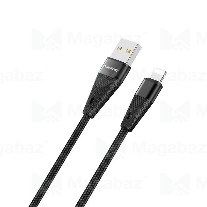 USB-кабель_Apple-- Lightning_Borofone_BU10_в переплете_черный_1,2м