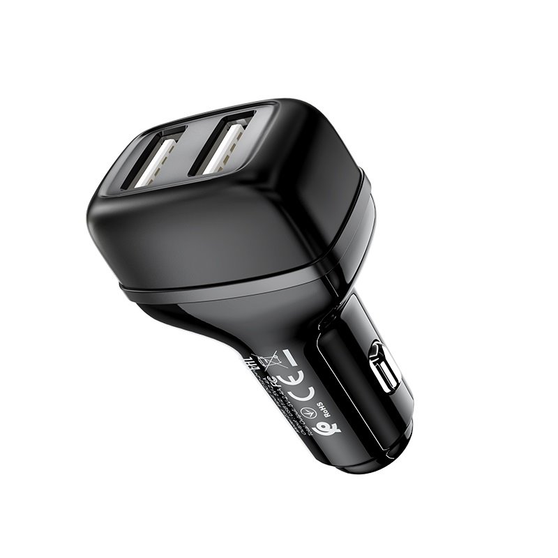 УЗУ_Блок авто_выходы USB 2400 mA/USB 2400 mA_HOCO_Z36_черный