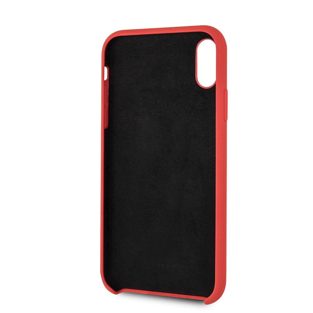 Накладка для_Apple-- iPhone Xr_1.020_CG - mobile_Ferrari_TPU_Silicone rubber Silver logo Hard_красны