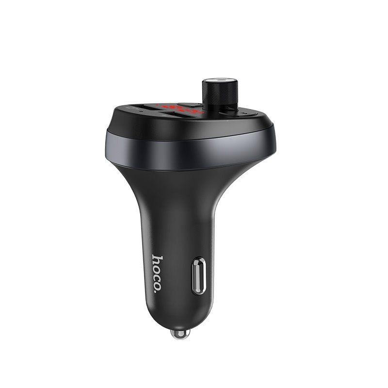 УЗУ_Блок авто_c FM - трансмиттером_выходы USB 2100 mA/USB 2100 mA_цифровой диплей_HOCO_E41_черный